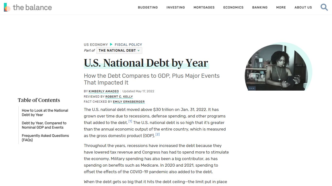 U.S. National Debt by Year - The Balance
